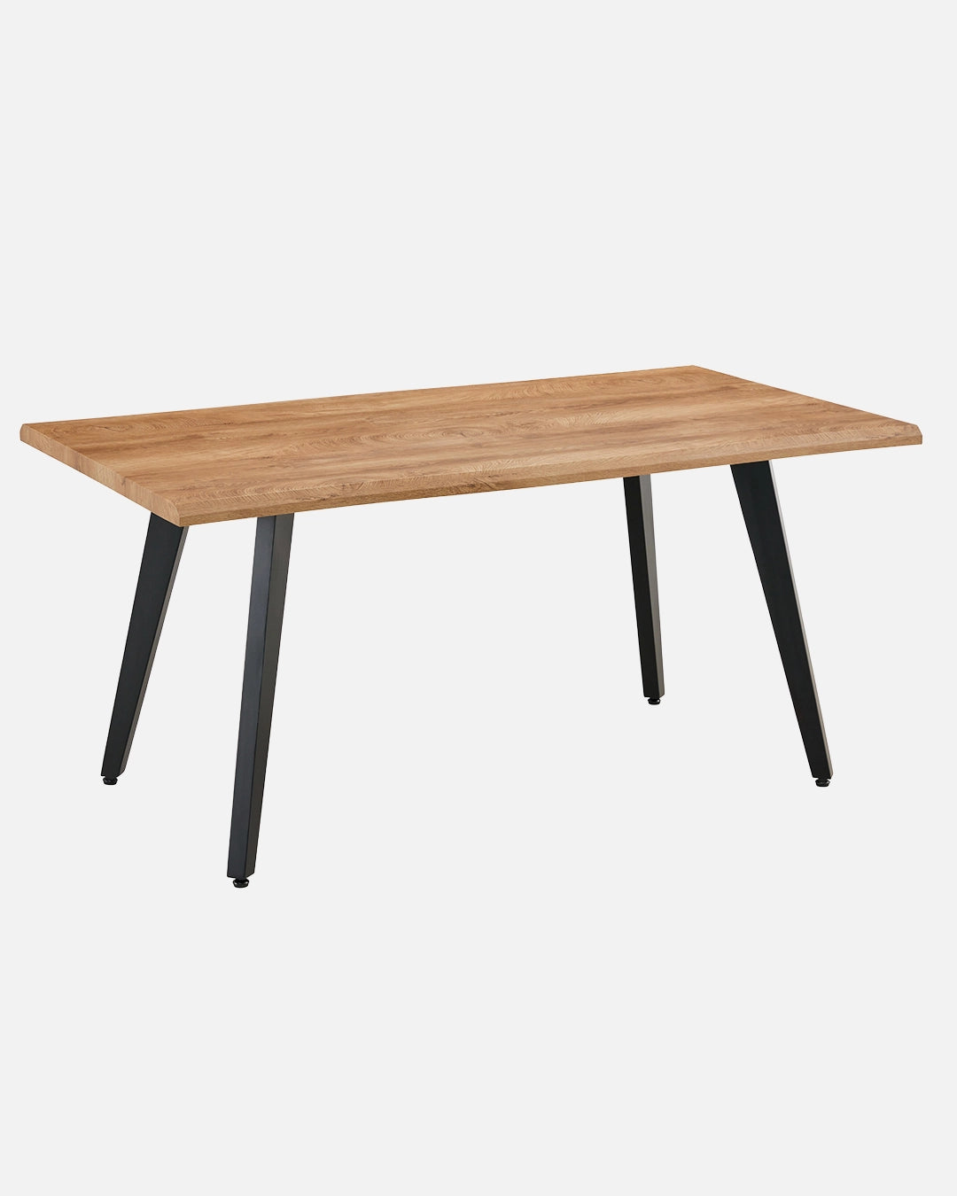 Table en bois avec pattes en métal noires